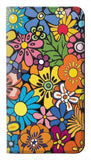 Samsung Galaxy A53 5G PU Leather Flip Case Colorful Flowers Pattern