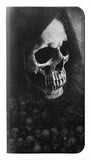 iPhone 13 Pro PU Leather Flip Case Death Skull