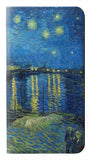 iPhone 12 Pro, 12 PU Leather Flip Case Van Gogh Starry Night Over Rhone