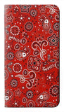 LG Stylo 5 PU Leather Flip Case Red Bandana