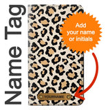 Samsung Galaxy A12 PU Leather Flip Case Fashionable Leopard Seamless Pattern with leather tag