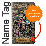 iPhone 13 PU Leather Flip Case Graffiti Wall with leather tag