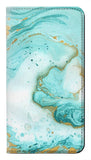 Samsung Galaxy Galaxy Z Flip 5G PU Leather Flip Case Green Marble Graphic Print