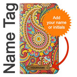 Samsung Galaxy A53 5G PU Leather Flip Case Floral Paisley Pattern Seamless with leather tag