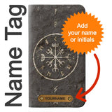 iPhone 13 PU Leather Flip Case Norse Ancient Viking Symbol with leather tag