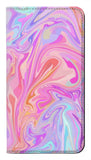 Samsung Galaxy A22 5G PU Leather Flip Case Digital Art Colorful Liquid