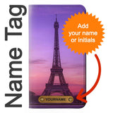 iPhone 7, 8, SE (2020), SE2 PU Leather Flip Case Eiffel Paris Sunset with leather tag
