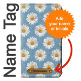 Samsung Galaxy S21 5G PU Leather Flip Case Floral Daisy with leather tag