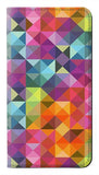 Motorola Moto G Stylus (2021) PU Leather Flip Case Abstract Diamond Pattern