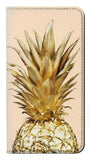 Motorola One 5G PU Leather Flip Case Gold Pineapple