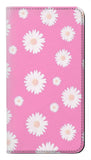 Samsung Galaxy A22 5G PU Leather Flip Case Pink Floral Pattern