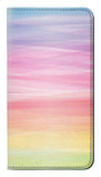 Google Pixel 6 PU Leather Flip Case Colorful Rainbow Pastel