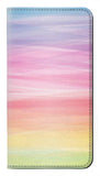 LG Stylo 6 PU Leather Flip Case Colorful Rainbow Pastel