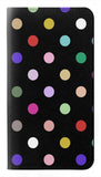 Samsung Galaxy A12 PU Leather Flip Case Colorful Polka Dot