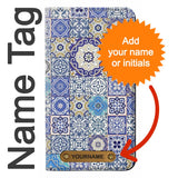 Samsung Galaxy A52, A52 5G PU Leather Flip Case Moroccan Mosaic Pattern with leather tag