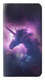 Motorola One 5G PU Leather Flip Case Unicorn Galaxy