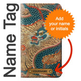 Samsung Galaxy S21 5G PU Leather Flip Case Dragon Cloud Painting with leather tag