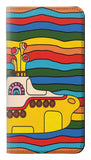 Motorola Moto G30 PU Leather Flip Case Hippie Yellow Submarine