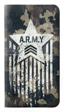 Samsung Galaxy A22 4G PU Leather Flip Case Army Camo Camouflage