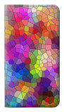 Samsung Galaxy Fold4 PU Leather Flip Case Colorful Brick Mosaics