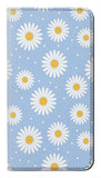 Samsung Galaxy A22 4G PU Leather Flip Case Daisy Flowers Pattern