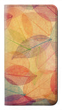 Samsung Galaxy A22 5G PU Leather Flip Case Fall Season Leaf Autumn