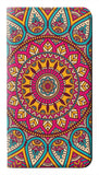 LG Velvet PU Leather Flip Case Hippie Art Pattern