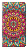 Apple iPhone 14 Pro Max PU Leather Flip Case Hippie Art Pattern