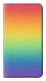 Samsung Galaxy A50, A50s PU Leather Flip Case LGBT Gradient Pride Flag