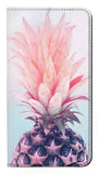 iPhone 12 Pro, 12 PU Leather Flip Case Pink Pineapple