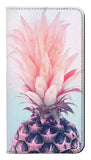 Google Pixel 6 Pro PU Leather Flip Case Pink Pineapple