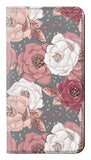 Google Pixel 6 Pro PU Leather Flip Case Rose Floral Pattern