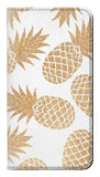 Samsung Galaxy A22 5G PU Leather Flip Case Seamless Pineapple