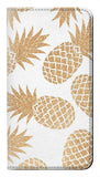 Apple iPhone 14 PU Leather Flip Case Seamless Pineapple