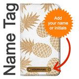 Samsung Galaxy A53 5G PU Leather Flip Case Seamless Pineapple with leather tag