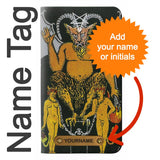 Samsung Galaxy S21 FE 5G PU Leather Flip Case Tarot Card The Devil with leather tag