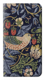 Motorola G Pure PU Leather Flip Case William Morris Strawberry Thief Fabric