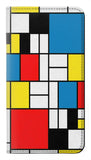 LG Stylo 6 PU Leather Flip Case Piet Mondrian Line Art Composition