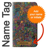 Samsung Galaxy Flip4 PU Leather Flip Case Psychedelic Art with leather tag
