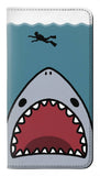 Google Pixel 6 Pro PU Leather Flip Case Cartoon Shark Sea Diving