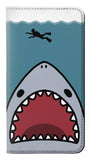 Samsung Galaxy A42 5G PU Leather Flip Case Cartoon Shark Sea Diving