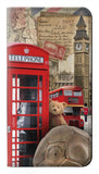 Apple iiPhone 14 Pro PU Leather Flip Case Vintage London British