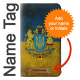 Samsung Galaxy S21 5G PU Leather Flip Case Ukraine Vintage Flag with leather tag